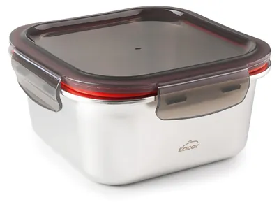 Produktbild von Lacor 64614 – Ecoinox quadratischer Lebensmittelbehälter, Edelstahl...