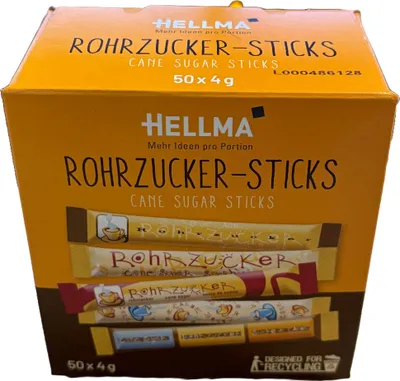 Produktbild von Hellma Rohrzucker 50 x 4g (200g)