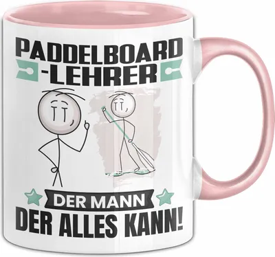 Produktbild von Paddelboard-Lehrer Tasse Geschenk für Paddelboard-Lehrer Der Mann Der Alles Kann Geschenkidee zum Geburtstag (Rosa)