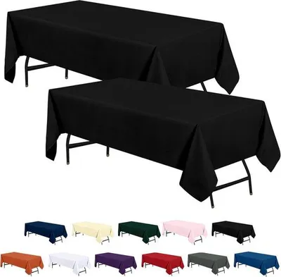Obrázok produktu pre Polyesterový obrus – slávnostný – 2 kusy – čierny – 152 x 213 cm