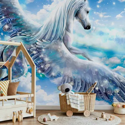 Produktbild von Vlies Fototapete - Pegasus (Blue) 350x245 cm Tiere g-C-0068-a-b