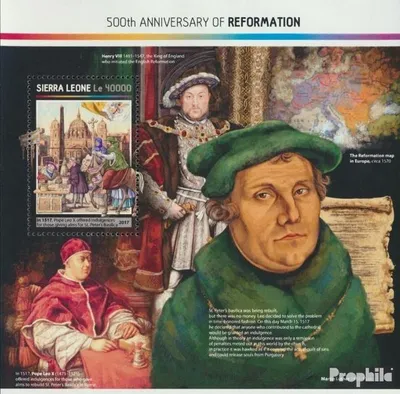 Produktbild von Briefmarken Sierra Leone 2017 Mi Block 1155 (kompl. Ausg.) postfrisch Reformation