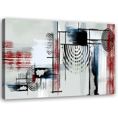 Produktbild von Leinwandbild schilder 90x60 cm Feeby grau wandbild bereit zum aufhängen