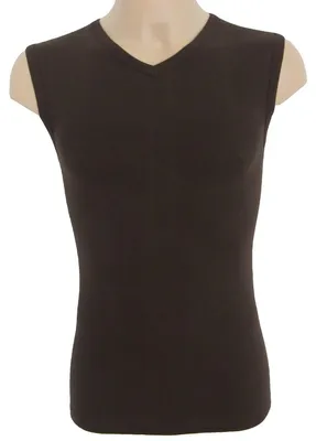 Herren Muskelshirt V-Neck braun