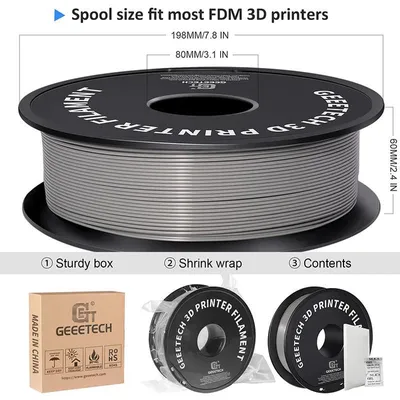 Obrázek produktu pro Filament pro 3D tiskárny PLA – průměr 1,75 mm – cívka 5 kg – tolerance rozměrů ±0,03 mm – pro 3D tiskárny FDM/FFF – fialová