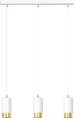 Obrázek produktu pro Lustr Emibig 3xGU10 30W FUMIKO 3 WH/GOLD 815/3