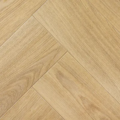 Produktbild von Primaflor PVC TURVO - Eiche Hell Fischgrätdekor - 2,00m x 4,50m - Meterware - Vinyl-Boden in Fliesenoptik für Küche, Wohn- und Badezimmer, Hochwertige Auslegware, Anti-Rutsch Oberfläche