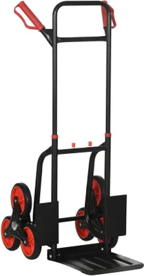 Imagen del producto de Carro de transporte plegable, con capacidad de carga de 150 kg, fabricado en acero, de dimensiones 60x45x109 cm, color