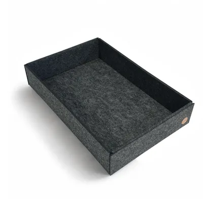 Produktbild von Aufbewahrungsbox CLEAN Filz 46 x 30 x 9 cm ohne Deckel in anthrazit meliert