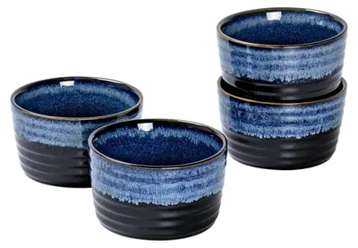 Auflaufformen aus Keramik, 240 ml, 2er-Set, Blau, ofenfest