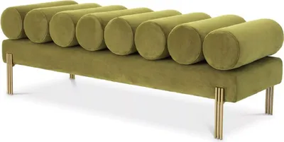Produktbild von Casa Padrino Luxus Samt Sitzbank Vintage Grün / Messing 130 x 45 x H. 42 cm - Wohnzimmer Bank - Schlafzimmer Bank - Wohnzimmer Möbel - Schlafzimmer Möbel - Luxus Möbel - Luxus Einrichtung