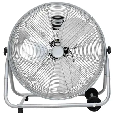 Produktbild von Trommelventilator - Industrie Bodenventilator - Mit Rollen - 73 x 42 x 70 cm - Aluminiumgehäuse - Silber