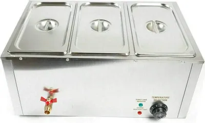 Produktbild von 850W ohřívač potravin, elektrický ohřívač potravin ve vodní lázni Bufetový ohřívač Tepelná nádoba z nerezové oceli Tepelná nádoba Bufetový ohřívač