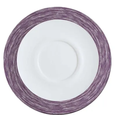 Image de Assiette à café violette, diamètre 14 cm - lot de 6