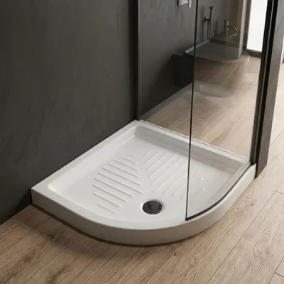 Immagine prodotto di Piatto per doccia 90 cm angolare semicircolare in Vetroceramica | Topazio