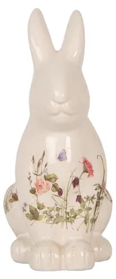 Immagine prodotto di Clayre & Eef figurina decorativa coniglio 16x12x28 cm in Vetroceramica beige