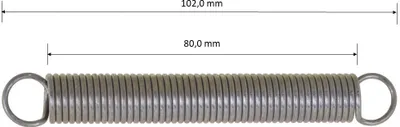Produktbild von Auspufffeder, 102mm, silber verzinkt