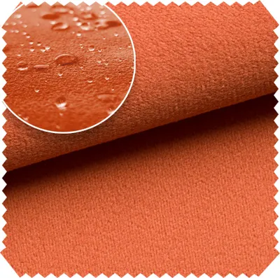 Produktbild von novely® TRITON - Microfaser Velours in Wildleder-Optik - Wasserabweisender Möbelstoff - Pflegeleichte Meterware 1lfm - Farbe: 17 Orange