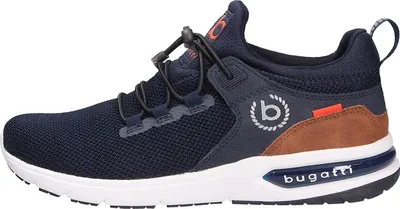 Image de Bugatti Sneaker Low Numbis Homme Textile Bleu Taille : 47