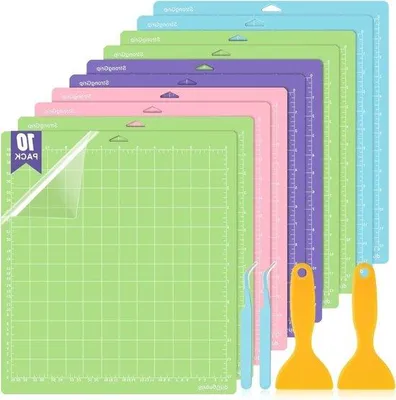 Productafbeelding van Handgemaakte naaimachine messen - 10 sets - Geschikt voor gebruik met Explore One/Air/Air 2 - Met handvat systeem - Bevat 2 fijne vijlen en 2 pincetten - 30 x 30 cm.