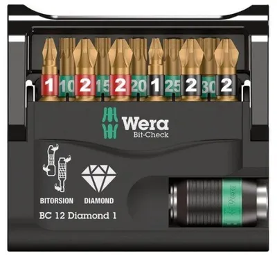 Productafbeelding van Wera 05057421001 Wera Bit-Check 12 Diamond 1 Bits-Sortiment