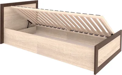 Produktbild von Furniture24 BOSS Bett 90x200cm, Laminatplatte, klassischer Stil, 108x90x204cm