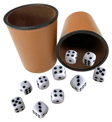 Imagen del producto de Juego de 2 vasos cúbicos con dados, ideal para juegos y entretenimiento