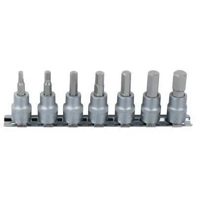 Produktbild von KS Tools 911.1544, Steckschlüssel-Satz, 1/4", 7 Kopf/Köpfe, Chrom-Vanadium-Stahl, DIN 3120, ISO 1174, DIN 7422, 170 g