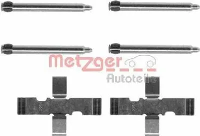 Produktbild von METZGER 109-1101 Zubehörsatz Scheibenbremsbelag Hinten für OPEL Astra F CC (T92) Kadett E CC (T85) Astra F Caravan (T92) Astra F Limousine (T92)