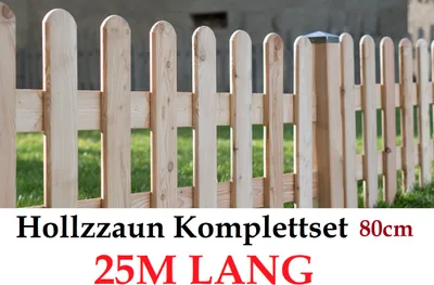 Zdjęcie produktu dla Ogrodzenie ogrodowe 80cm x 25m Zestaw ogrodzeniowy z modrzewia syberyjskiego