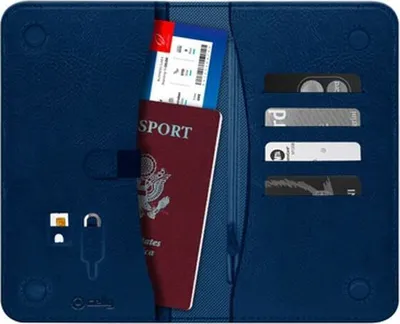 Produktbild von Celly PassportD Briefttasche Blau Kunstleder