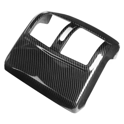 Imagen del producto de Cubierta de la salida de aire trasera, marco de la rejilla de ventilación del aire acondicionado, decoración interior del coche, detalles de fibra de carbono, embellecedor de ventilación del aire acondicionado