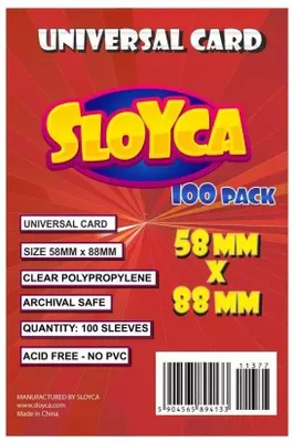 Produktbild von Universal Card Hüllen 58x88mm (100 Stück) SLOYCA (Zubehör für Spiele)