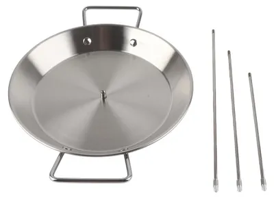 Image de Broche verticale pour barbecue, support à broche à la brésilienne, accessoire de barbecue en acier inoxydable avec 3 broches amovibles