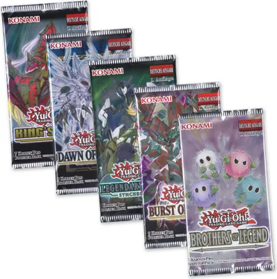 Produktbild von Yu-Gi-Oh! Geschenkset 5 Booster - Brothers Burst Synchro Majesty King'sDE