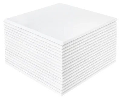 Produktbild von Akustikpaneele Set - Schallabsorbernde Wandpaneele - 18 Stück - 30x30 cm - 9 mm dicke Polyesterfaser - Für Homeoffice Studio - Weiß