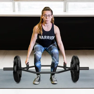 Image de Barre olympique hexagonale – Barre de musculation – Barre trapèze – Barre pour soulevé de terre – Pliable – Capacité de charge : 363 kg