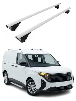 Image de Barres de toit Transversales pour Ford Transit Courier II 2023-2026 Acier Gris, Image générée par une IA