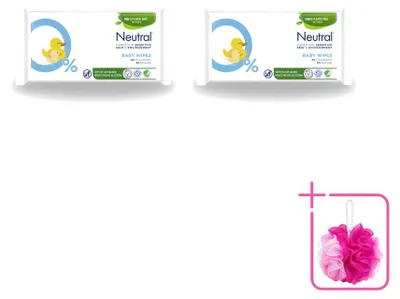 Produktbild von 2 x Neutral Baby Feuchttücher - parfumfrei - plastikfrei - Sparpackung - 2 Stücke