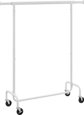 Produktbild von In And OutdoorMatch Kleiderständer Mazie - Auf Rollen - Metall - Kleiderschrank - Kleiderschrank-Organizer - Schlafzimmer - Weiß