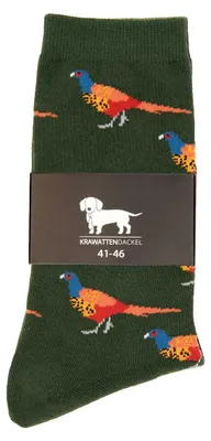 Produktbild von Krawattendackel Tier-Socken verschiedene Motive, 2 Größen, Uni-Socken 36-40 074 Fasan