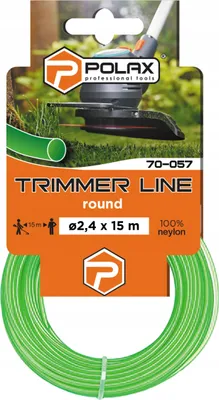 Zdjęcie produktu dla Żyłka tnąca do podkaszarek trimmer Okrągła 2.4mm x 15m Polax