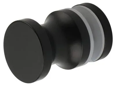 Obrázok produktu pre Uniqoos® Nerezové gombíky na nábytok, matná čierna farba, priemer 30 mm – vhodné pre dvere a skrine, otvor 13 mm, vhodné pre hrúbku dverí 7–15 mm