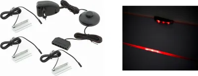 Productafbeelding van Furniture24 LED-verlichting SOHO, rood, voor de woonkamer (set van 3)