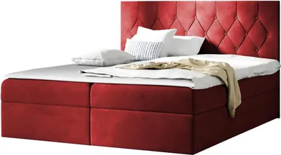 Produktbild von MIRJAN24 Boxspringbett Loloz, Doppelbett mit Bettkasten und Matratze, Ehebett (Farbe: Mikrofaza 0034, Größe: 160x200 cm)