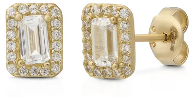 Produktbild von SuzanGold Ohrringe Damen Echtgold Forever Stecker aus 375 Gelbgold