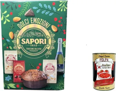 Produktbild von SAPORI 1832 DOLCI EMOZIONI PANETTONE 1050gr + Italian Gourmet polpa 400g