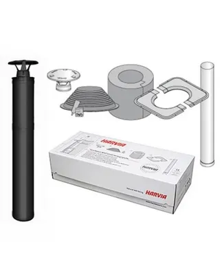 Obrázok produktu pre Komínový set HARVIA 1500 mm, steel - lakovaná oceľ, black