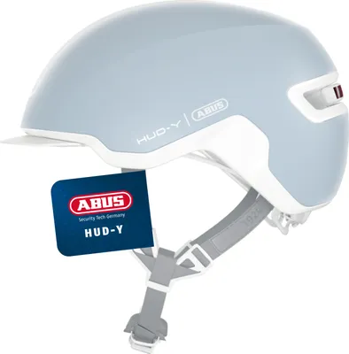 Produktbild von ABUS Fahrradhelm HUD-Y - mit magnetischem, aufladbarem LED-Rücklicht & Magnetverschluss - Stilsicherer Urban-Helm für den Alltag - für Damen und Herren  - pure aqua, Größe M (54-58 cm)