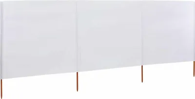 Produktbild von vidaXL 3-teiliges Windschutzgewebe 400 x 160 cm Sandweiß